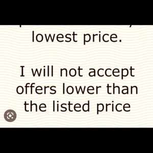 Prices are firm. No additional discount given.